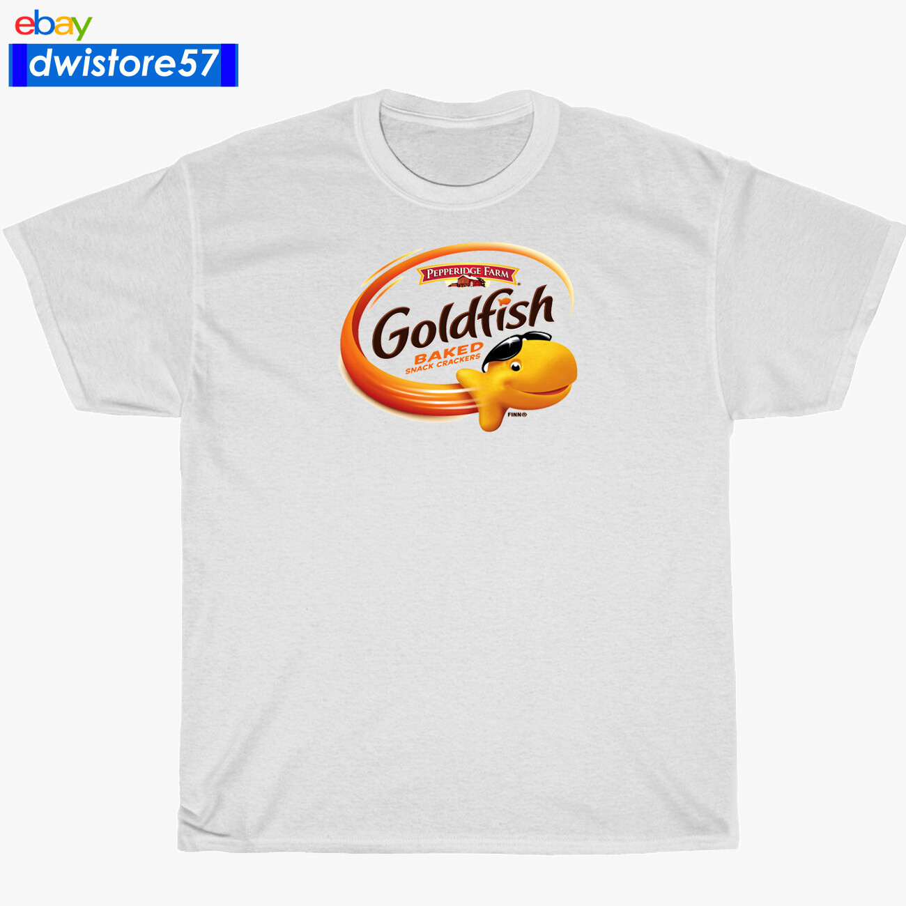 New Goldfish Food Snack Logo Black/Navy/White/Grey Men’s T-Shirt S-5XL