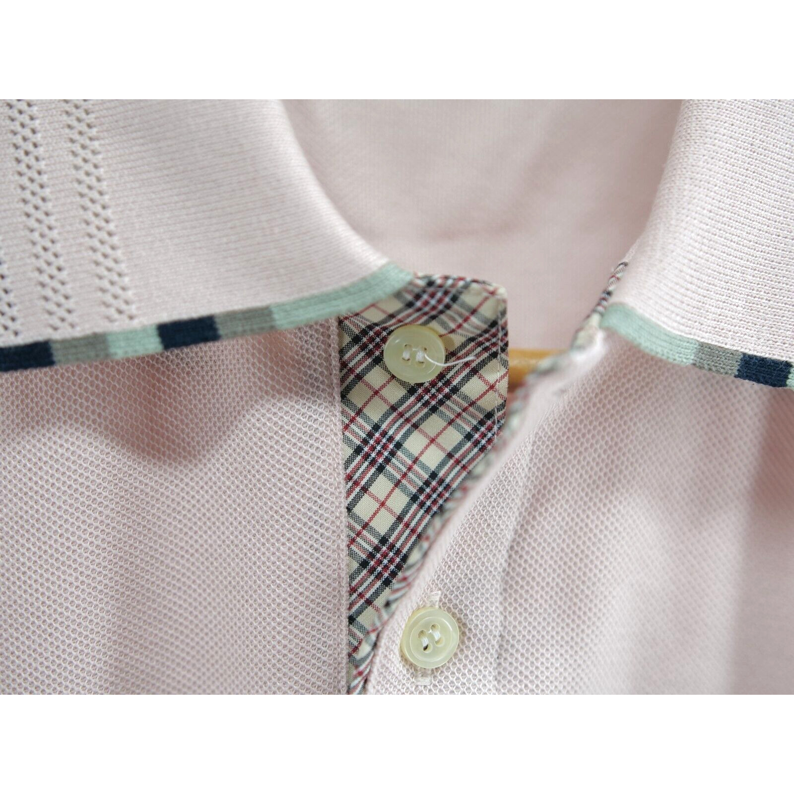 Vintage MARIO GIOVANNI Italy Short Sleeve Polo T-Shirt Pink M Made in Japan Rare gallery