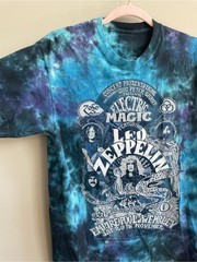 Led Zeppelin Electrical Magic Wembley 71’ Liquid Blue Tie-Dye Graphic Band Tee