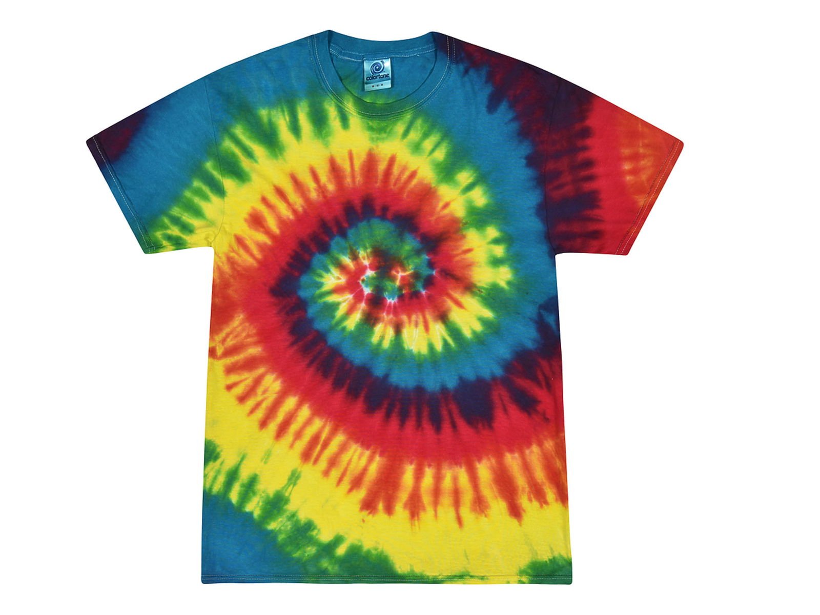 Multi-Color Tie Dye T-Shirts Kids & Adult 100% Pre-Shrunk Cotton Colortone gallery