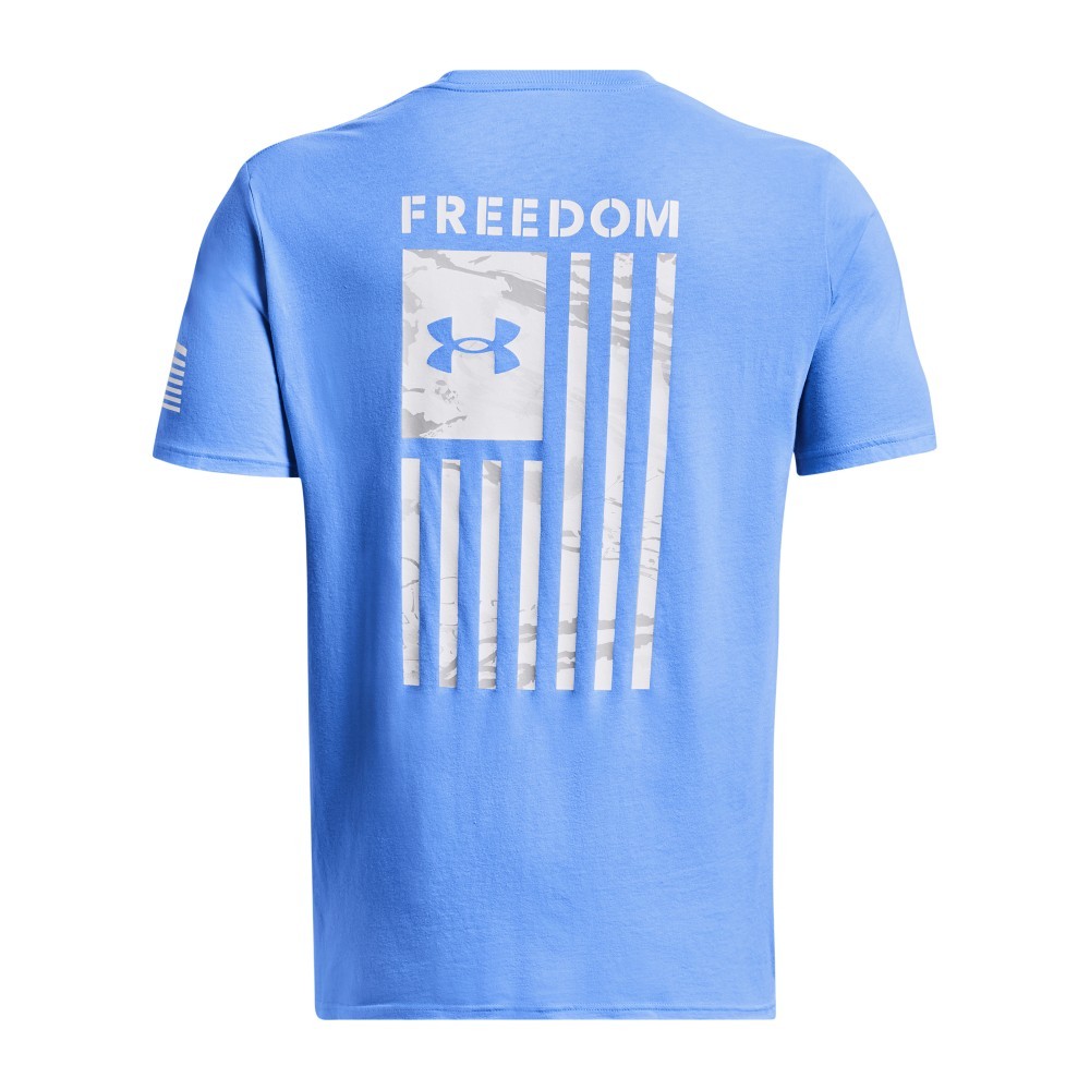 Under Armour 1370816 Men's UA Freedom Flag Camo T-Shirt, Carolina Blue 3X, Large gallery
