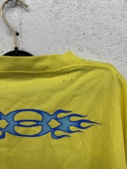 Balenciaga T-Shirt Yellow Burning Unity Logo Flame nero SIZE 3 Fit XL (X3)
