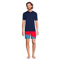 Lands’ End Mens SPF Short Sleeve Cooling Tee Deep Sea Navy Regular L