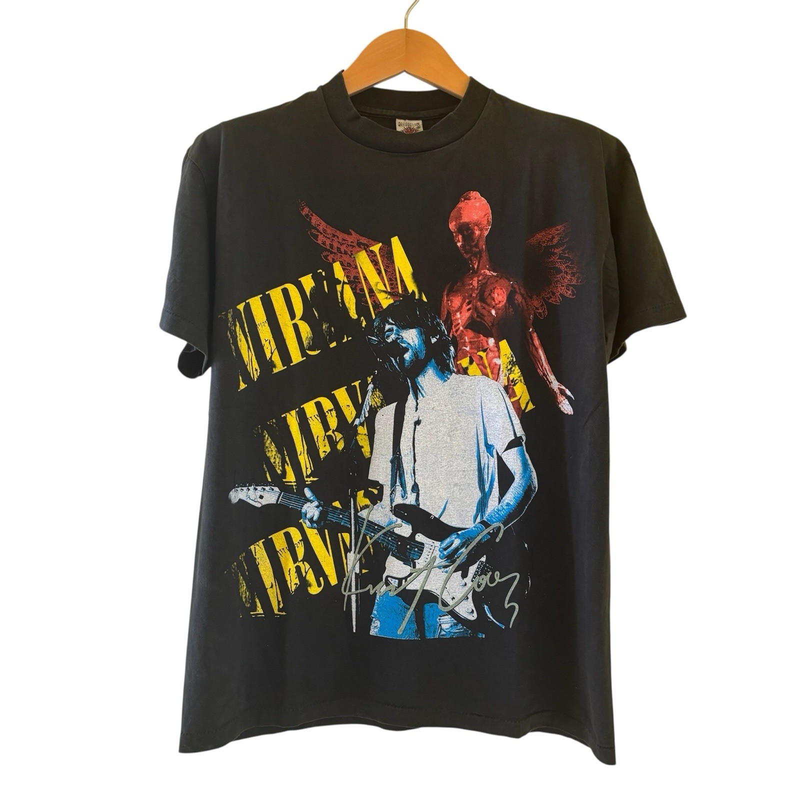 NIRVANA vintage In Utero tshirt ANGEL Kurt Cobain Sz Large REPRINT gallery