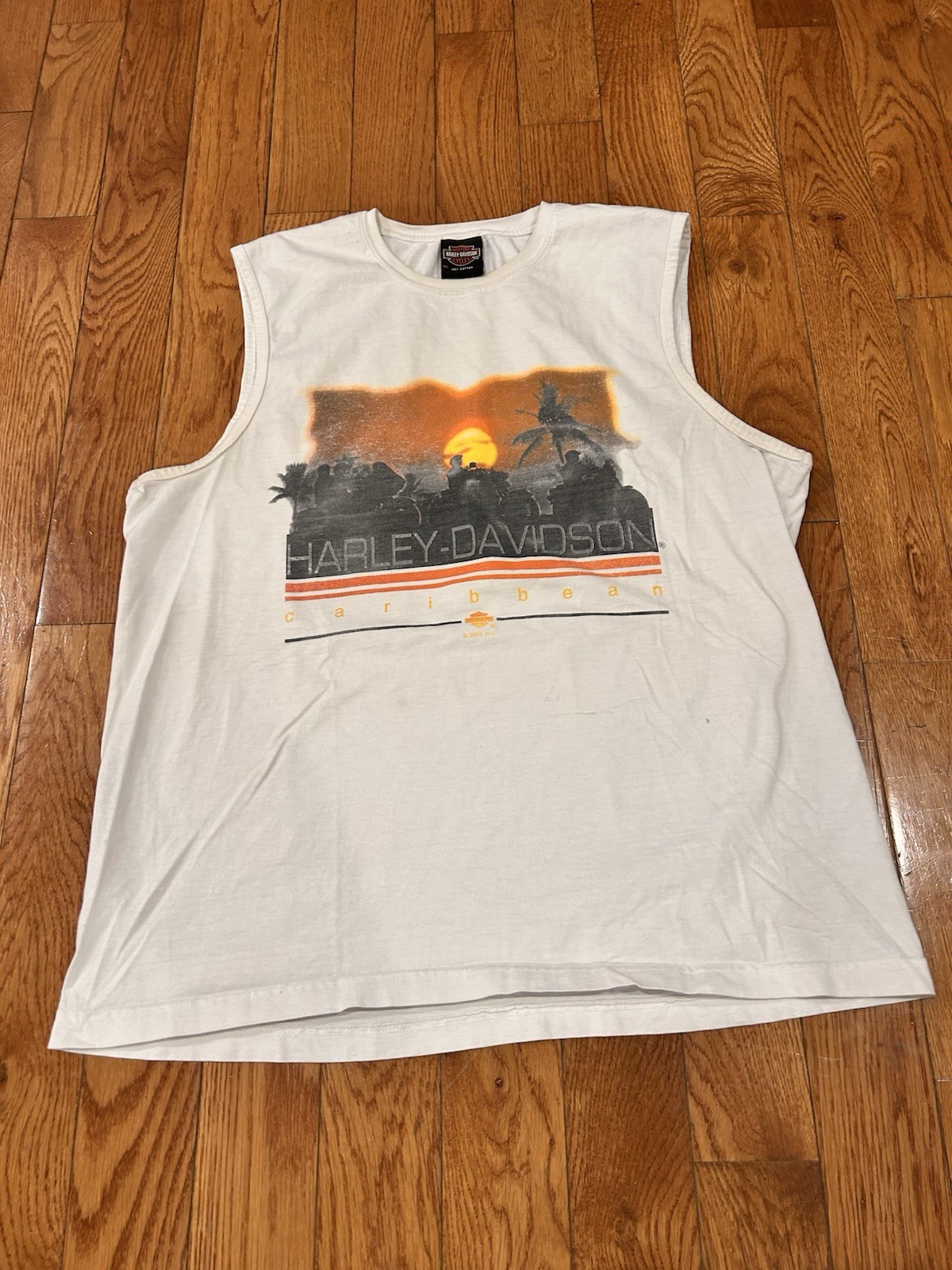Vintage Harley Davidson Shirt Mens XL White St Thomas US Virgin Islands Tank Top gallery