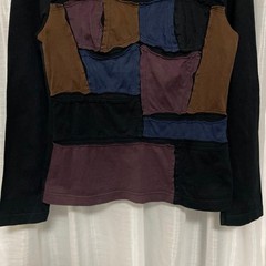 Comme des Garcons AD2005 Patchwork Long Sleeve Top Black Size S