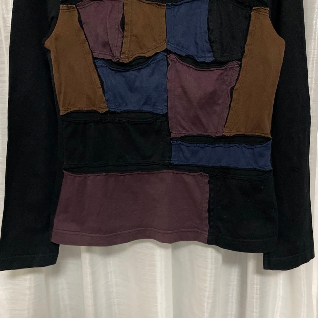Comme des Garcons AD2005 Patchwork Long Sleeve Top Black Size S gallery