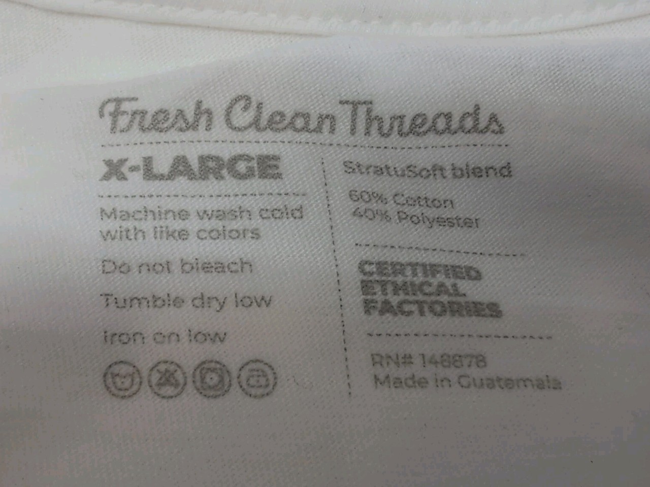 Fresh Clean Threads Crew Neck Short Sleeve Men's T Shirt XL White WHI-C-XL gallery