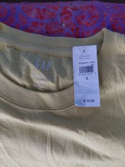 Gap Everyday Soft Men’s Solid Yellow Crew Neck Short Sleeve T-Shirt Size L