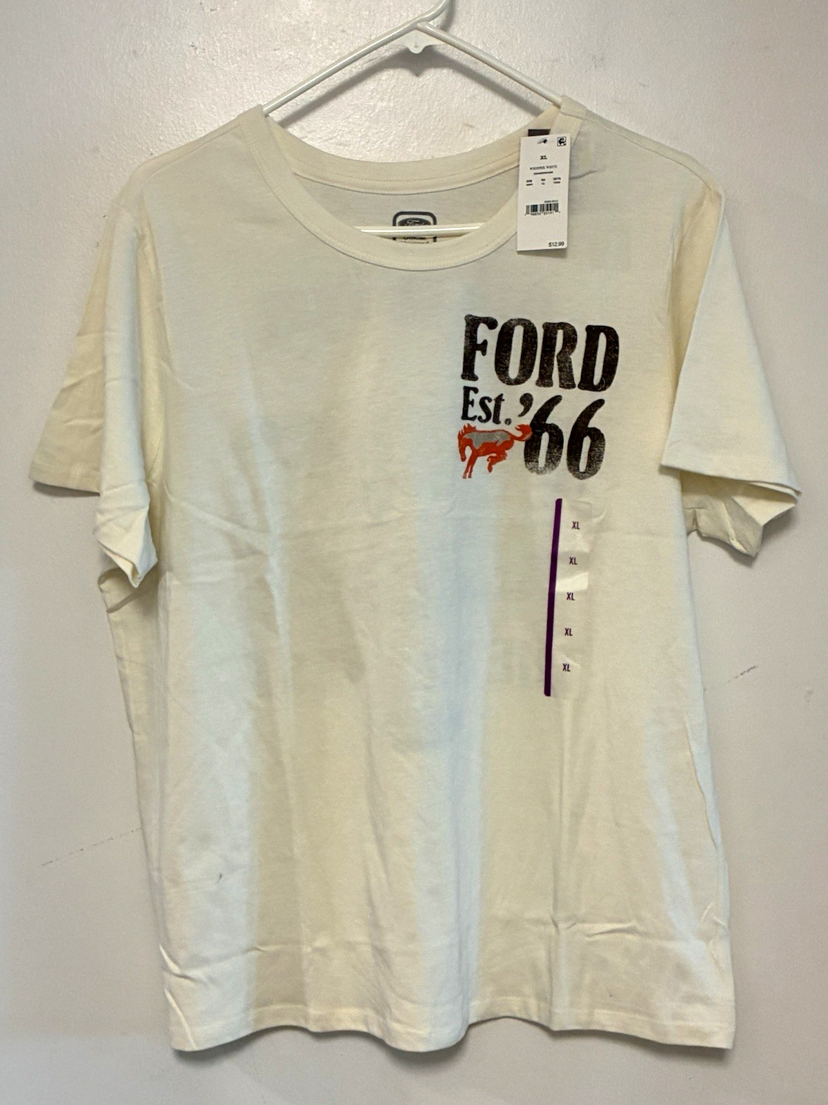 Official Ford Motor Co. Est'66 T-Shirt Mens XL Off White SS Double-Sided Graphic gallery