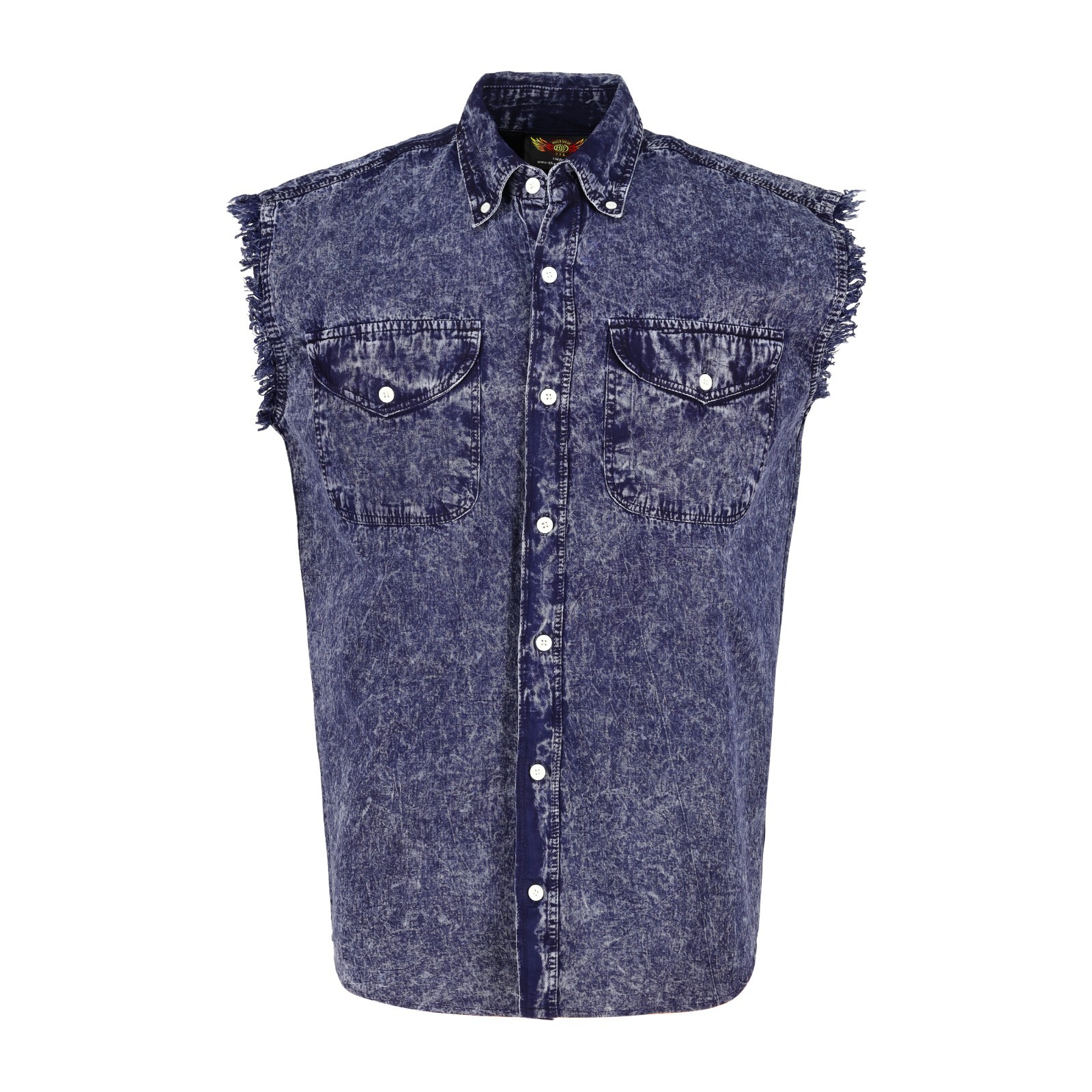 BUTTON-DOWN SLEEVELESS DENIM SHIRTS FOR MEN - 100% COTTON gallery