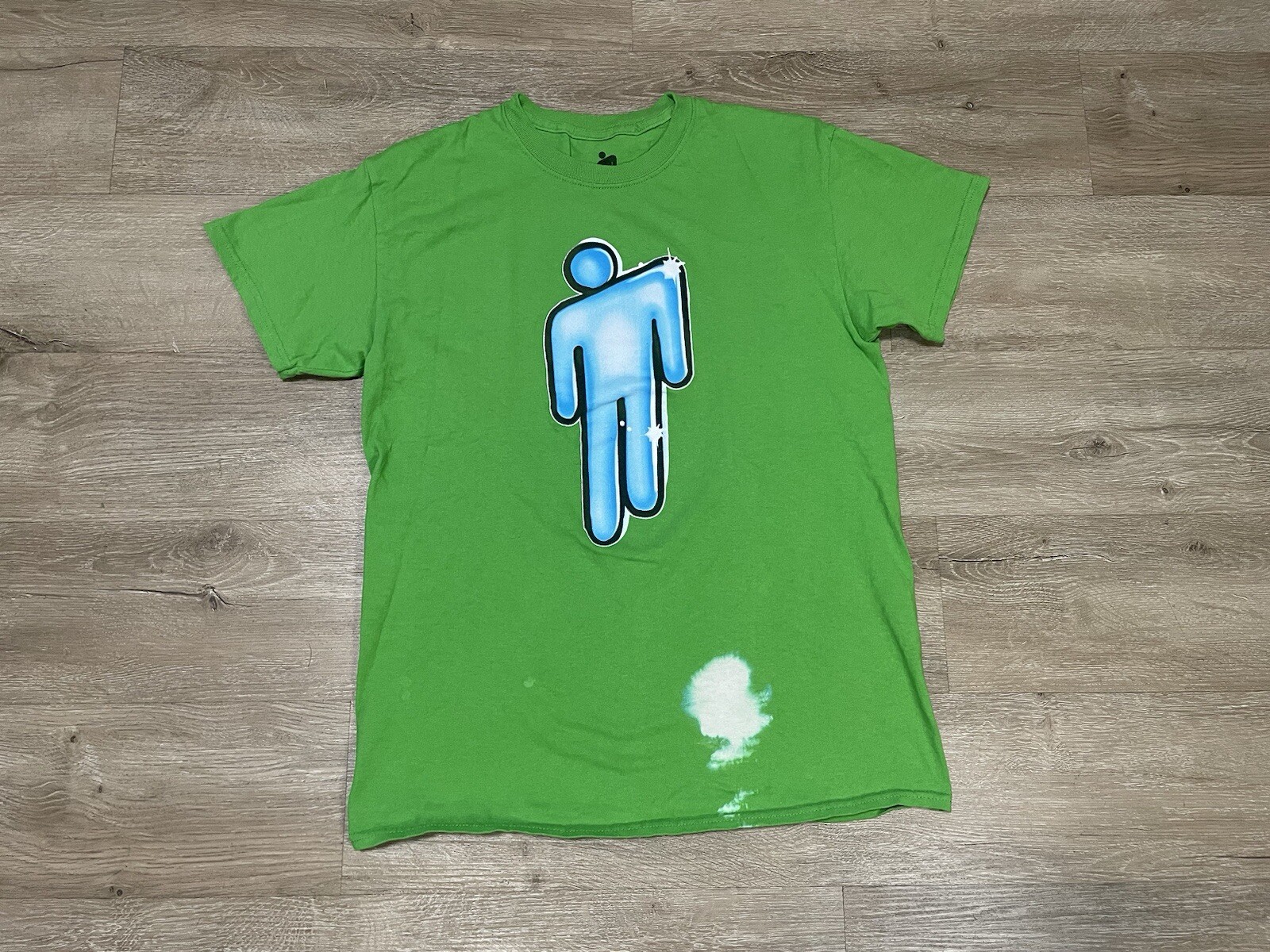 Billie Eilish Blohsh Neon Green Sz L T-Shirt Short Sleeve Concert Tour Unisex