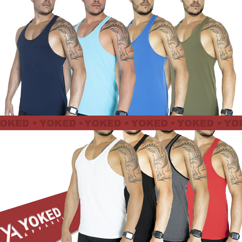 YOKED Apparel Men’s ST72 Stringer Tank Top for Workout-Fitness-Bodybuilding gallery
