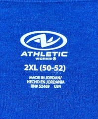 Athletic Works Men’s 2XL (50-52) Solid Blue T-Shirt Lightweight Breathable