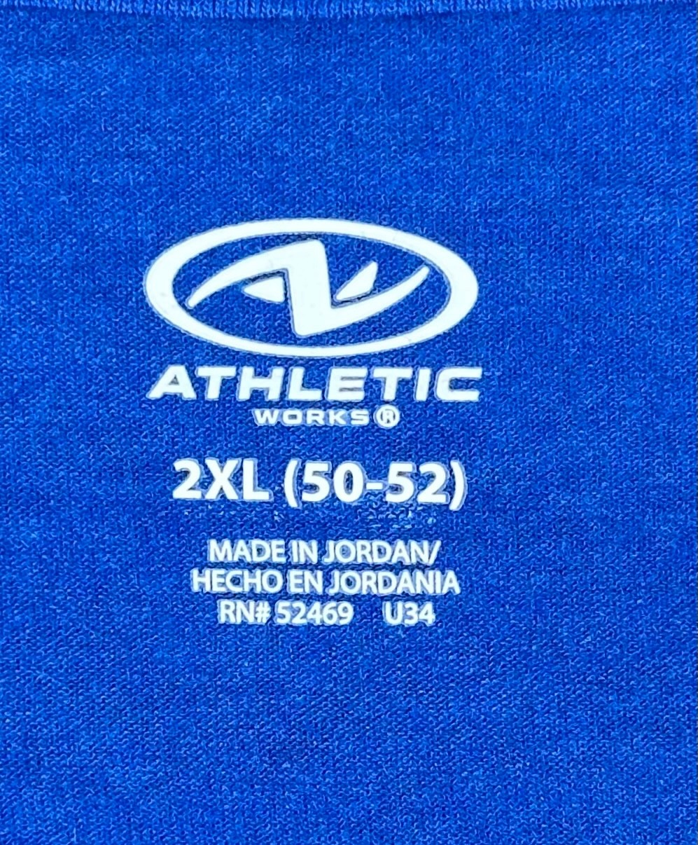 Athletic Works Men’s 2XL (50-52) Solid Blue T-Shirt Lightweight Breathable gallery
