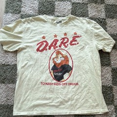 Vintage D.A.R.E. Daren the Lion Beige Crew Neck Short Sleeve T-Shirt XL