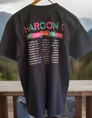 2013 MAROON 5 Tour ADAM LEVINE 2-sided T-Shirt NEW! Concert Size LARGE
