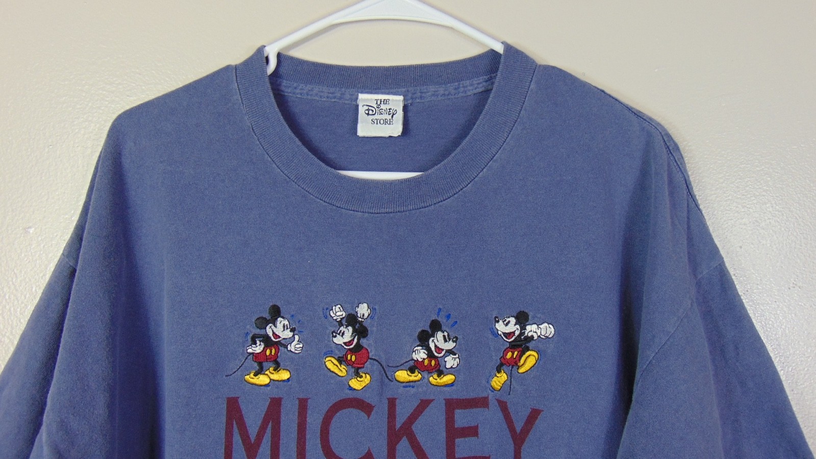 Vintage Disney Store T-Shirt Mens Size XL Single Stitch Mickey Mouse Embroidered gallery