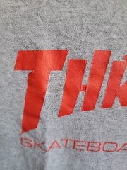 Thrasher Magazine Gray and Red Size Small Short Sleeve Skateboard Shirt