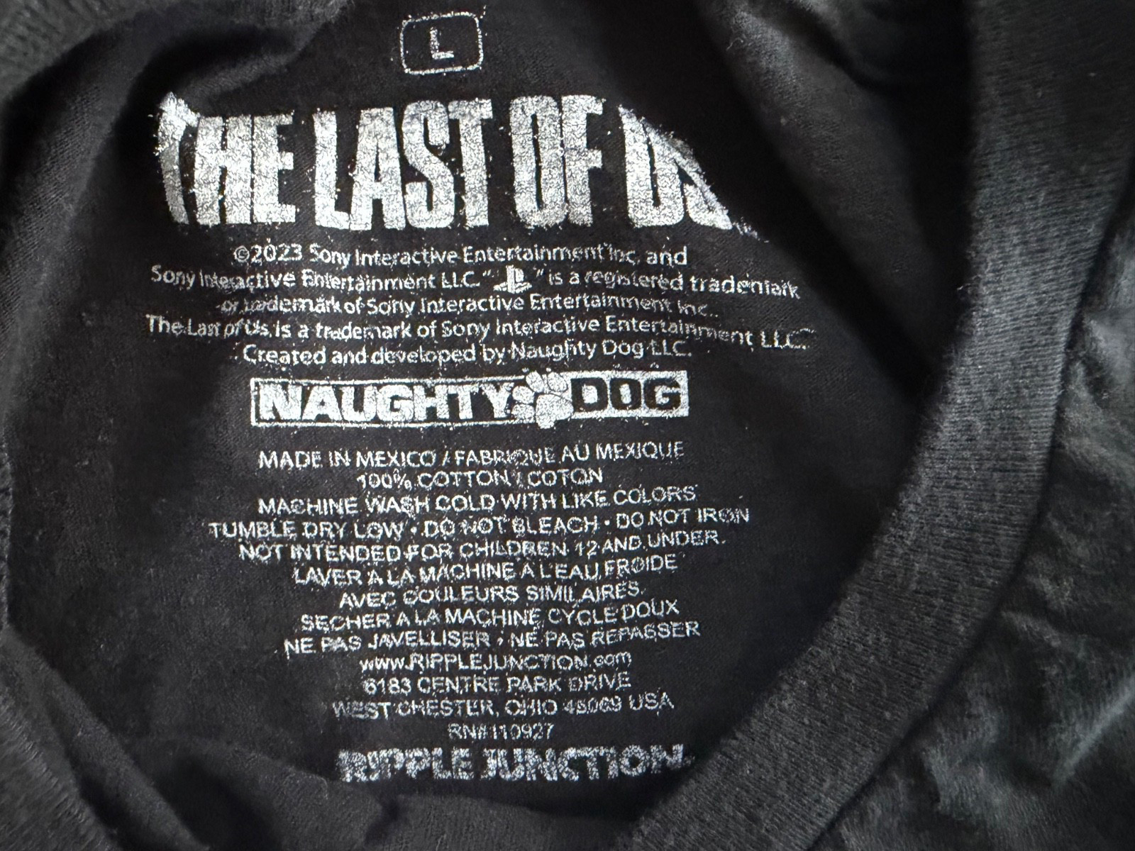 The Last Of Us T Shirt Large NAUGHTY DOG Video Game (Damaged/See Description) gallery