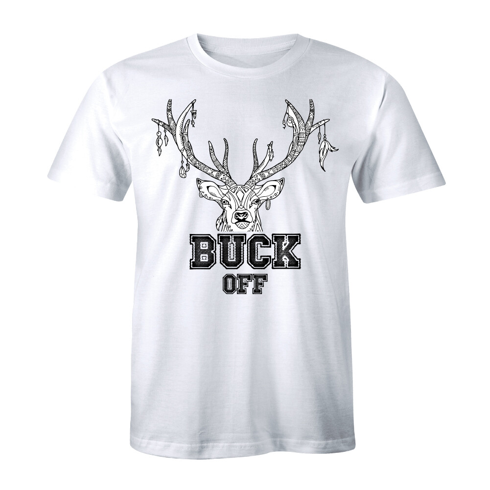 Buck Off Logo T shirt Short Sleeve Bow Hunting Archery Deer Hunter Skull gallery