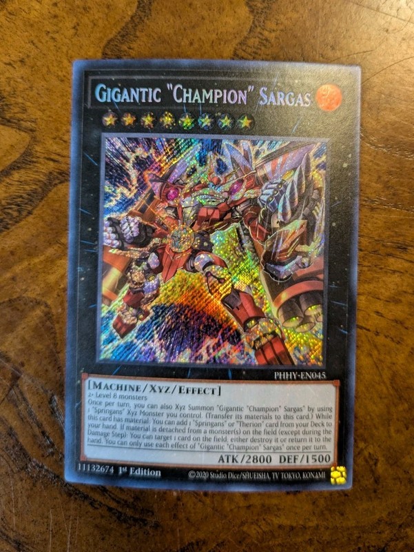 Gigantic “Champion” Sargas PHHY-EN045 Secret Rare 1st Ed Near Mint Yu-Gi-Oh!