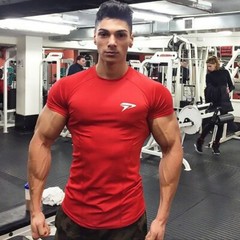 CaMiseta Corta De CoMpresión SecaDo Rápido Para Hombres DePorte Gimnasio FitNess