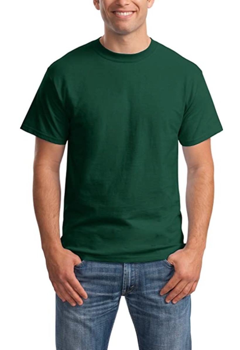 HANES Men's Beefy Heavyweight Short Sleeve T-Shirt/Tee O5180 Sz 3XL Forest Green gallery