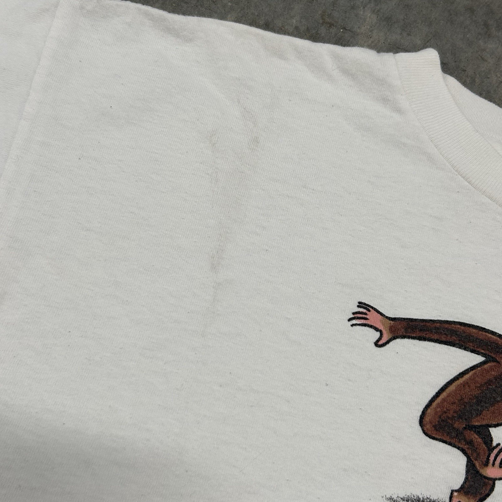 Vintage 1997 Curious George Shirt L 90s Cartoon Soccer Ether Funny TV Show HMCo gallery
