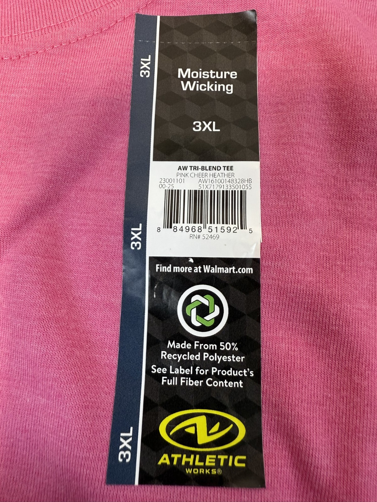 Men's Shirts, (New w/tags), Athletic Works, Tri Blend Short Sleeve 3XL (54-56) gallery