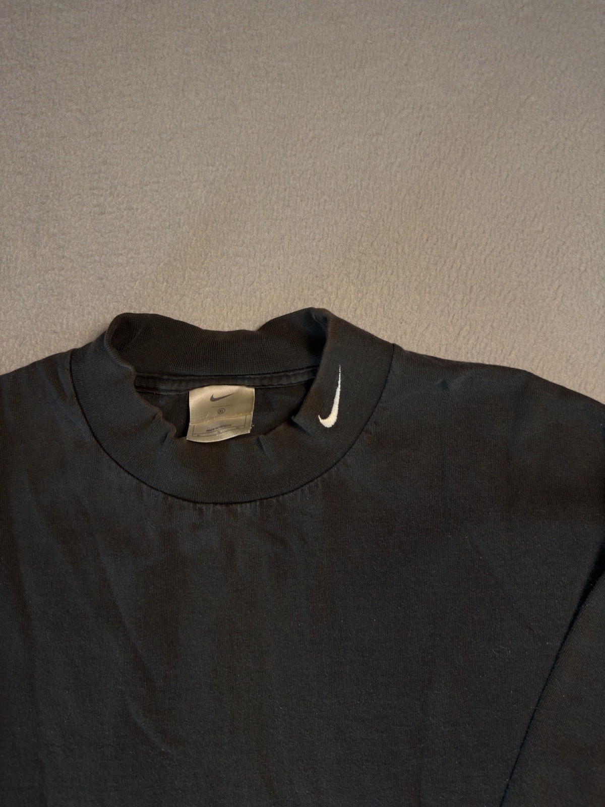 VTG Nike Shirt Men XL Black Faded Mock Neck Turtleneck Long Sleeve 2000’s gallery