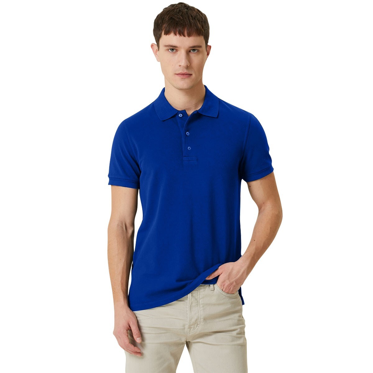 3 / 4 Pack Men's Plain T-Shirt Short Sleeve Pique Polo Tee Top Multi Set M-2XL gallery