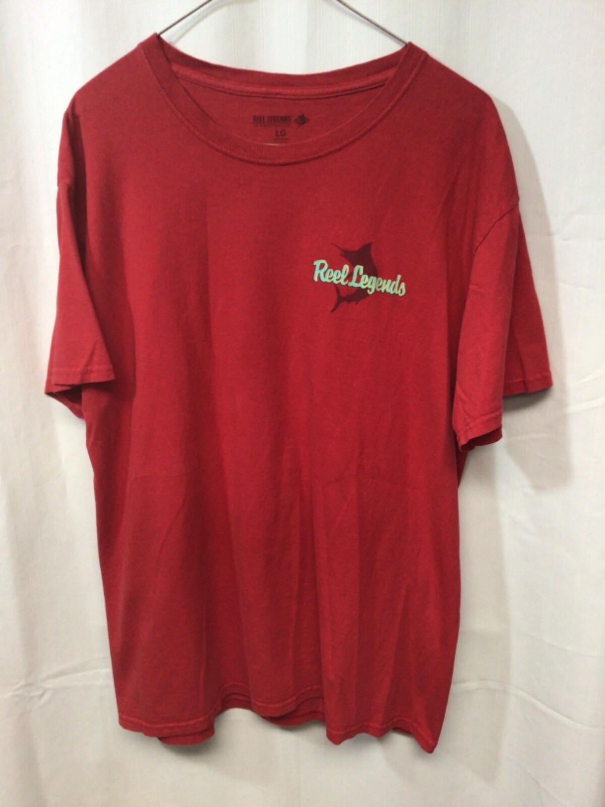 Reel Legends Red Large It’s Always Happy Hour When Fishing T Shirt T10