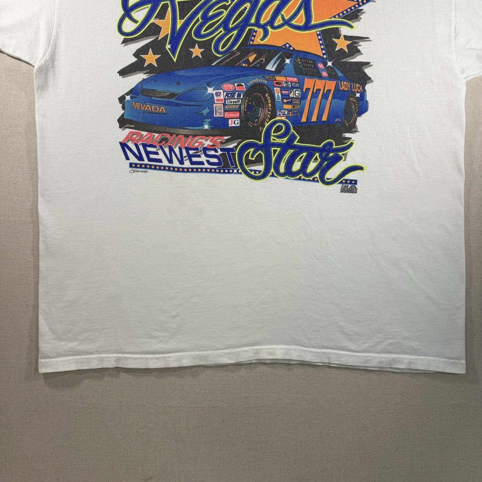 Hanes Heavyweight Vintage Las Vegas NASCAR Shirt Men’s Size XXL 90s gallery