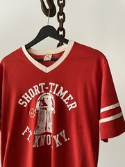 VTG 80s Short Timer Ft. Knox KY Graphic Ringer Red T-Shirt Sport-T Steeman USA
