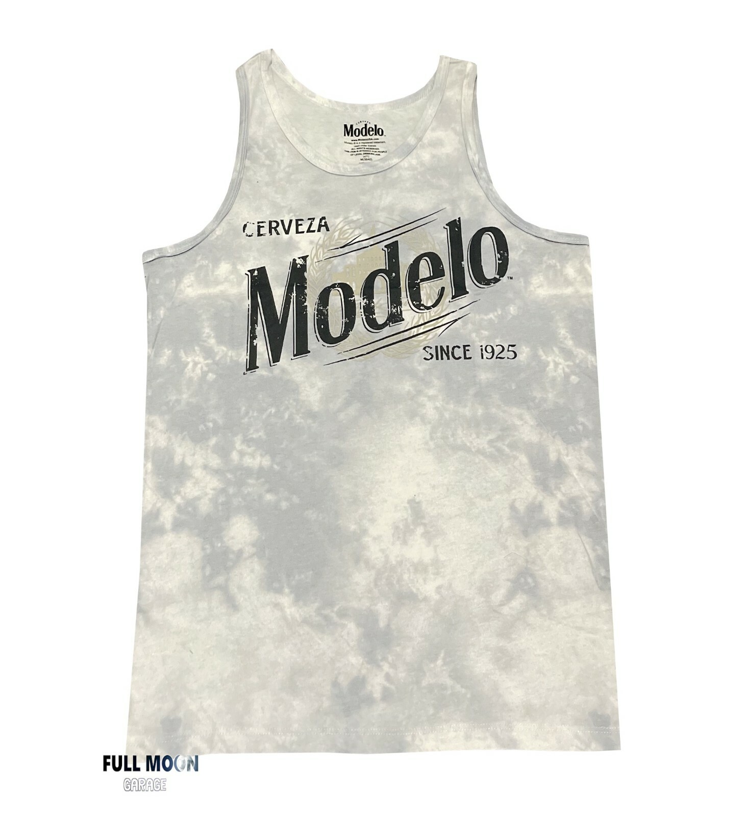 New Modelo Especial Washed Beer Retro Logo Men's Vintage Tank Top T-Shirt gallery