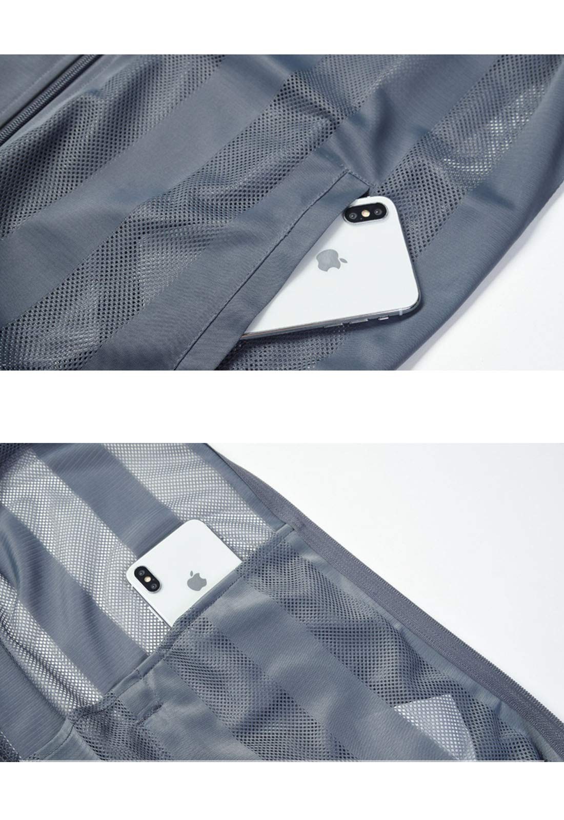 Men's Summer Stand Collar Lightweight Breathable Mesh Cycling Travel Zip Vest... gallery