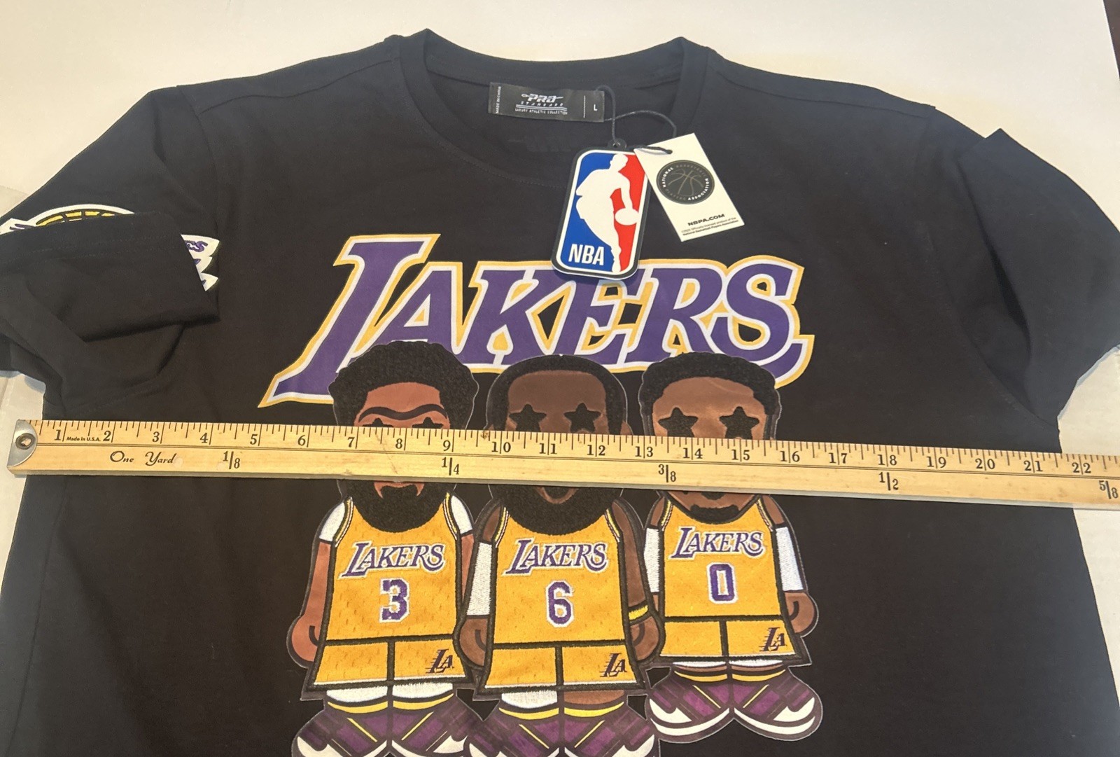 PRO Standard Men's Los Angeles LAKERS #3/6/0 Cartoon T-Shirt Black Size L(B-100 gallery