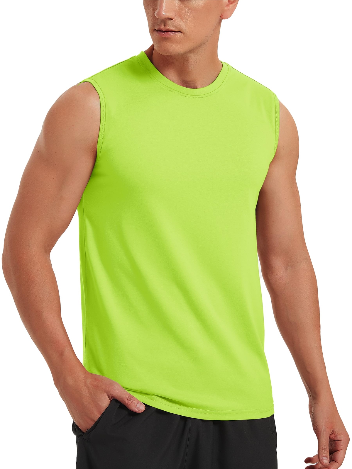 Men's Sleeveless Muscle Shirts Gym Workout Bodybuilding Quick Dry Casual Vest T gallery
