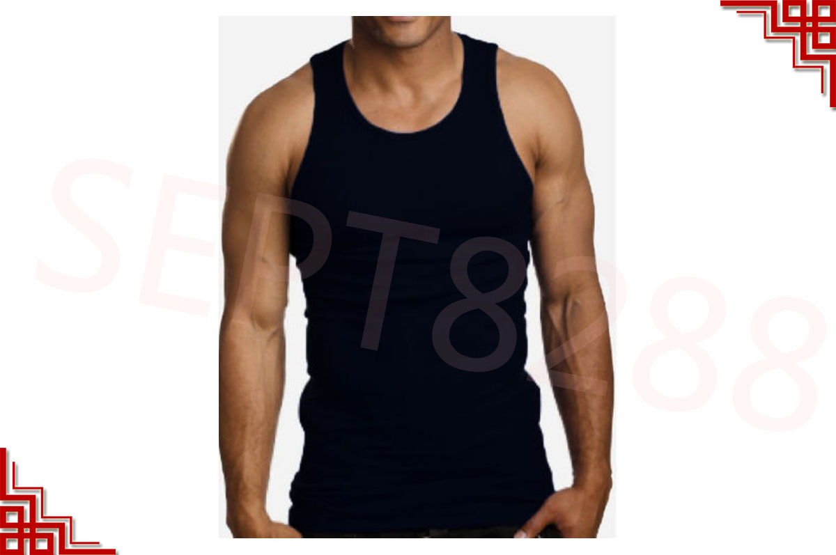 3-12 Packs Mens 100% Cotton Tank Top A-Shirt Undershirt Ribbed Black White Gray gallery