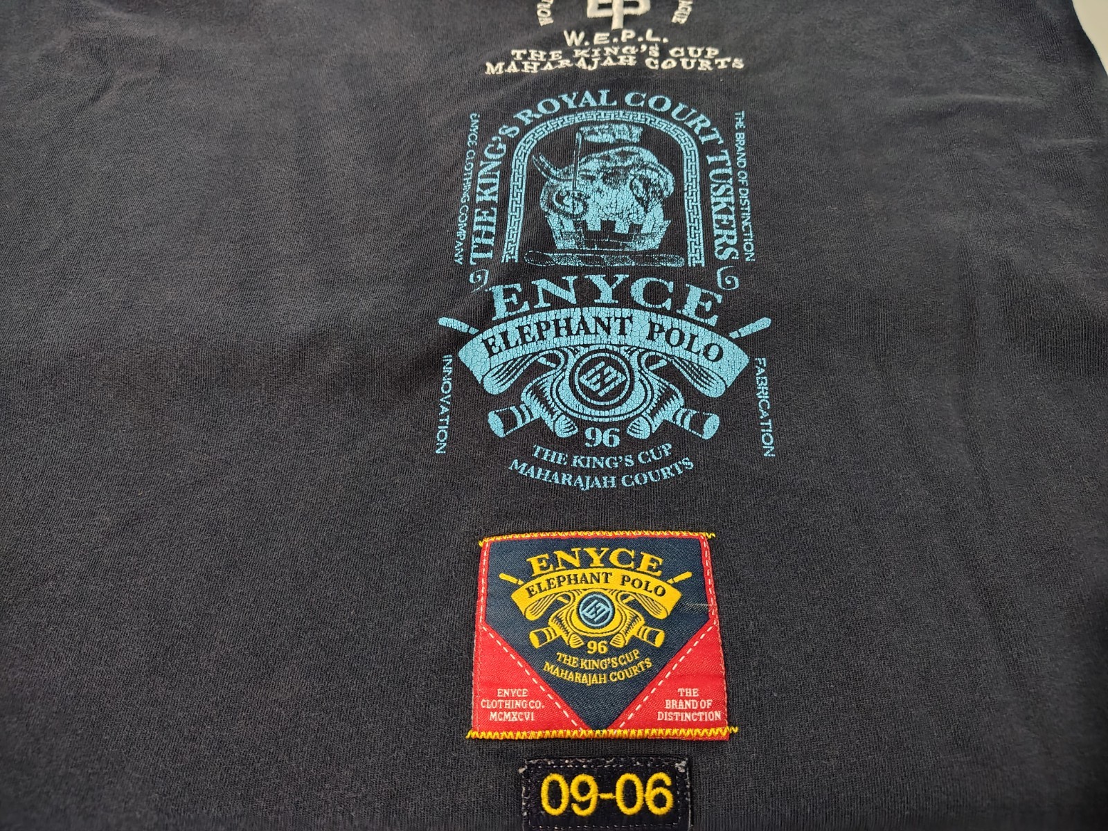 RARE ENYCE T-shirt Elephant Polo Collection Royal Tuskers Short Sleeve 2XL: B120 gallery