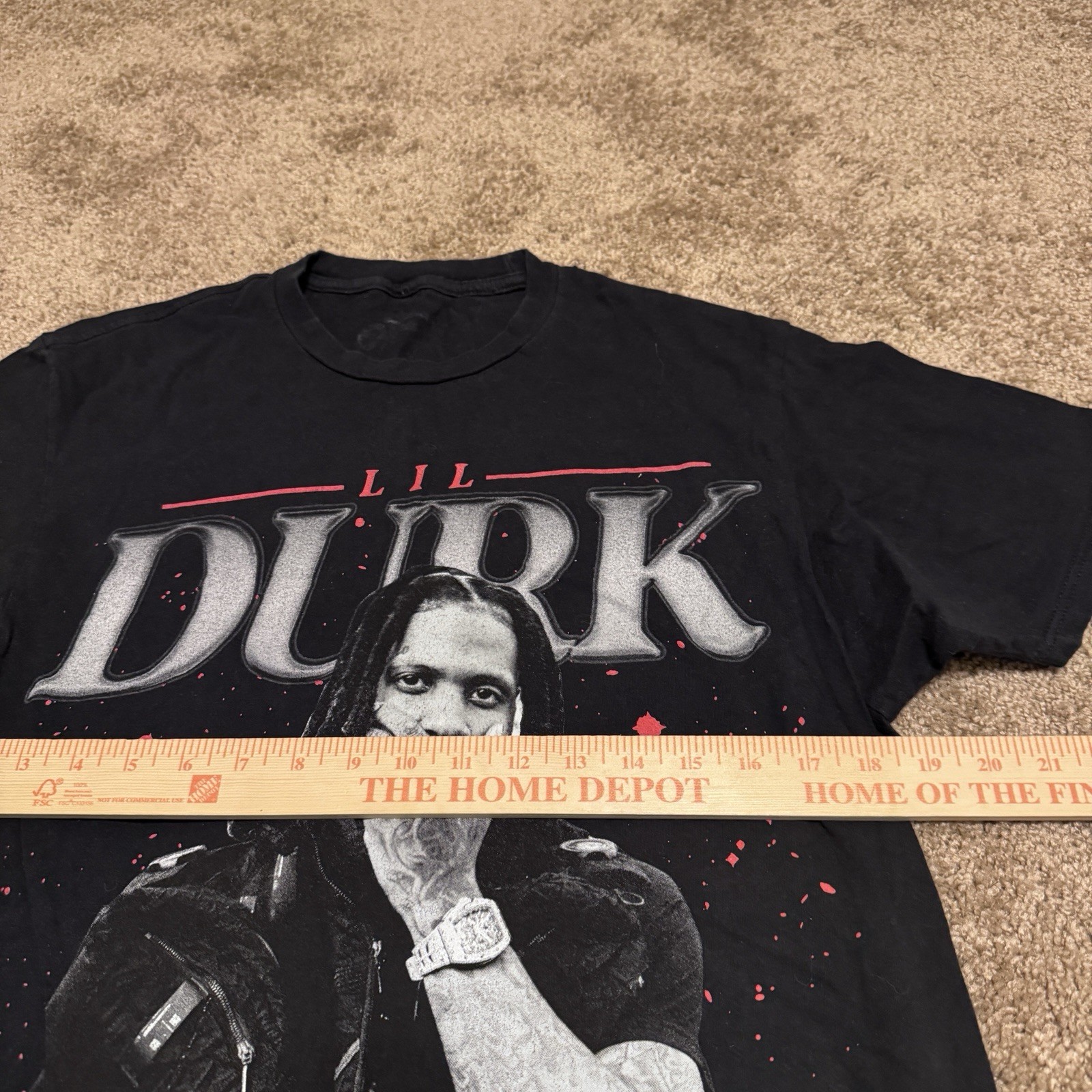 Lil Durk OTF Shirt Mens Medium Black Short Sleeve Rap Hip Hop Graphic Logo gallery
