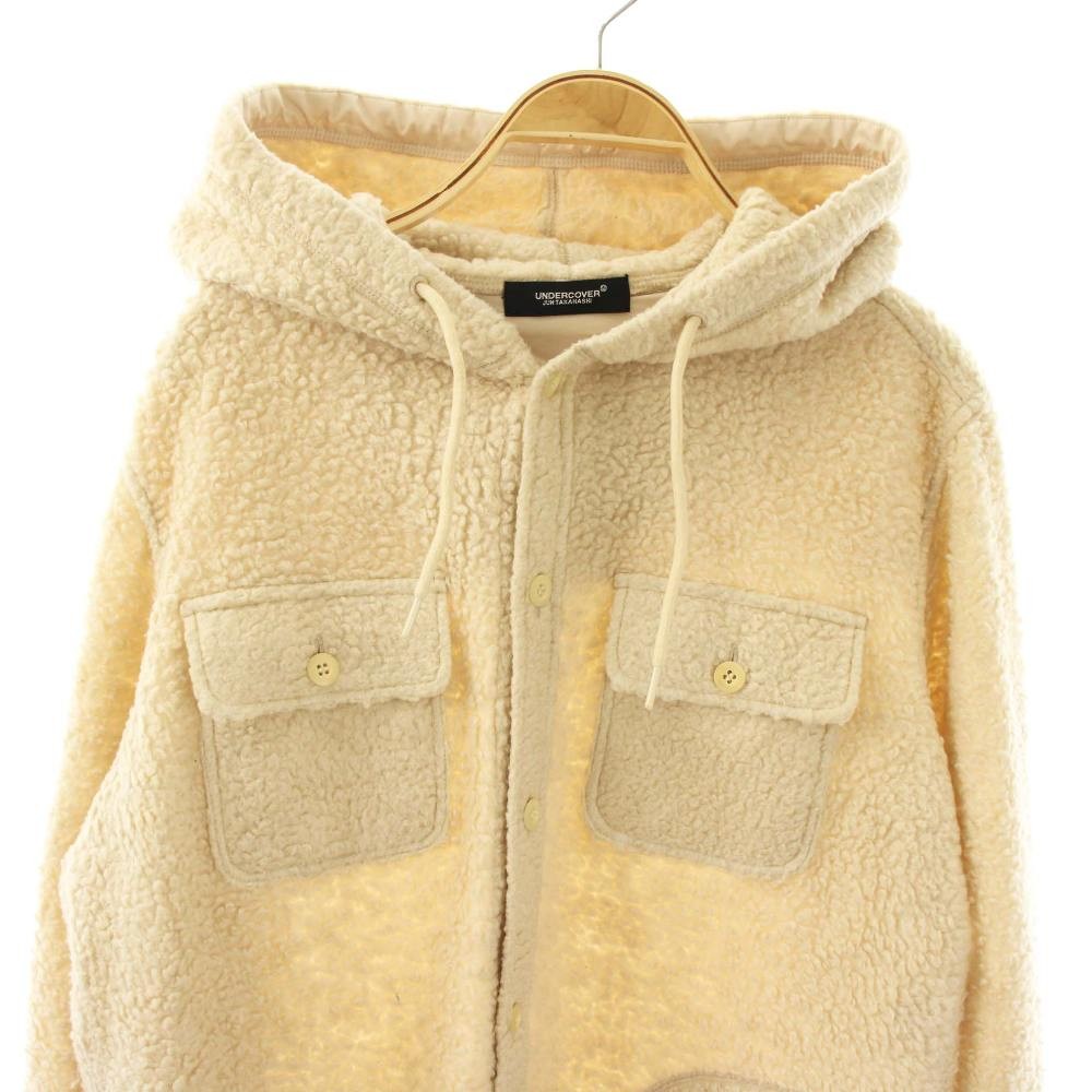 Undercover Beige Wool Blend Hooded Shirt Men's Size 2 B Condition gallery