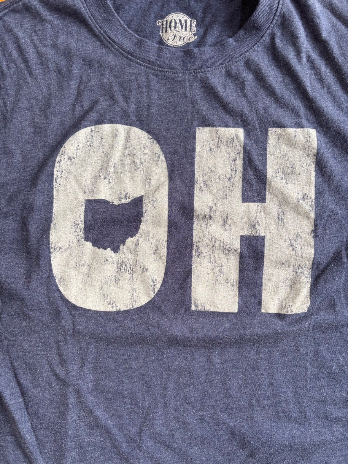 Home Free Long Sleeve T-Shirt "Ohio" Blue/Grey Mens Size Large Cotton/Poly gallery