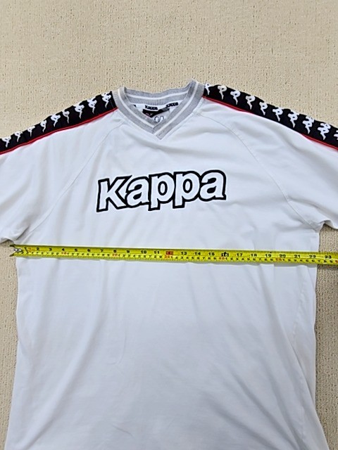 Kappa T Shirt Mens XL White Short Sleeve Striped V Neck Regular gallery