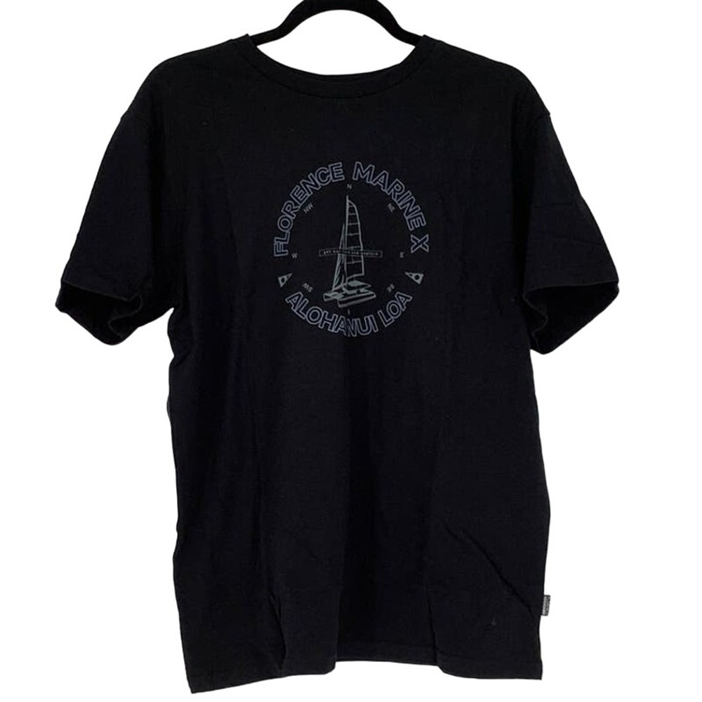 Florence Marine Men’s Medium Catamaran Organic Cotton Black T-Shirt M15-4