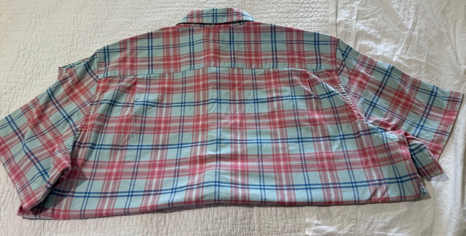 Man's L.L.Bean Comfort Stretch Oxford Short Sleeve Slightly Fitted Plaid gallery