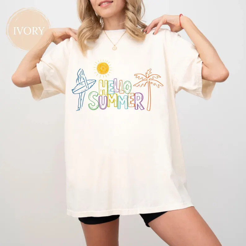 Hello Summer Comfort Tee Summer gallery