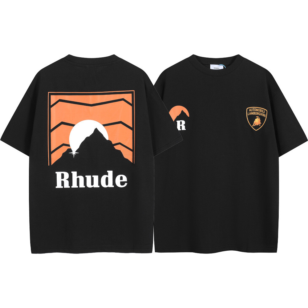 🎁🎁33Style Men Women RHUDE High Quality Cotton Short Sleeve Polo T-Shirt S-2XL gallery