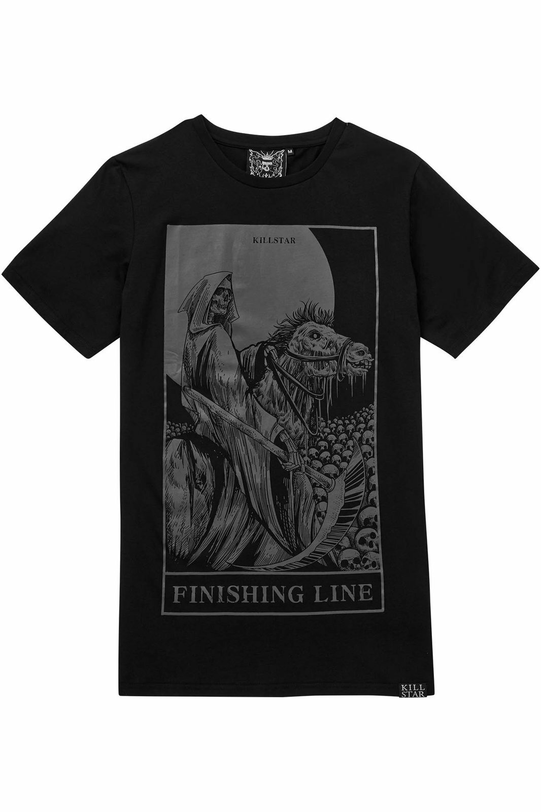 Killstar Finishing Line Gothic Punk Grunge Grim Reaper Skull T Shirt KSRA002268 gallery